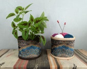 bohemian planters, cotton plant pot, gothic storage, desktop basket, round basket, flower pot holder, basket planter, planter box, PTB 867