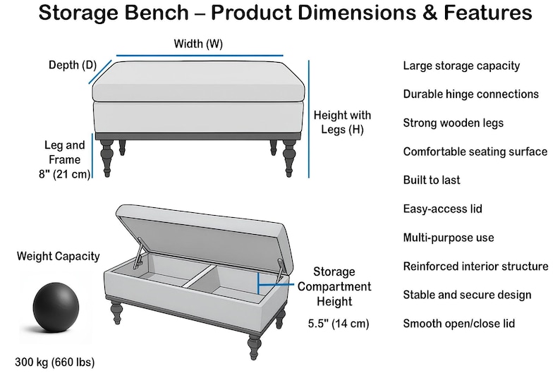 Storage Bench, Trunk Coffee Table, Upholstered Bench, Ottoman Bench, Hallway Bench, Storage Coffee Table, Shoe Bench, Boho Bench, ST- 63