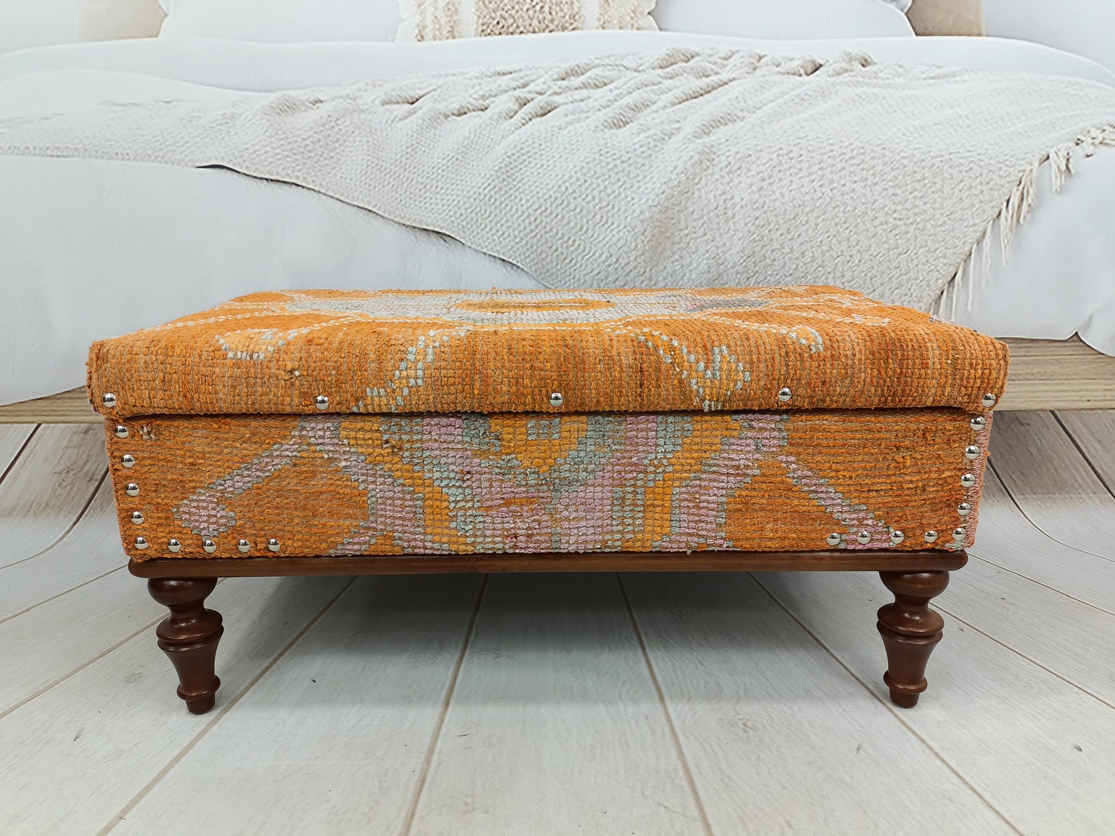 Storage Bench Ottoman Bench Wood Work Bench Coffee Table Etsy