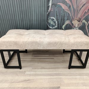 Button tufted bench, End of bed bench, Ottoman bench, Chesterfield bench, Coffee table bench, Piano bench, Purse bench, KM-2 Chester