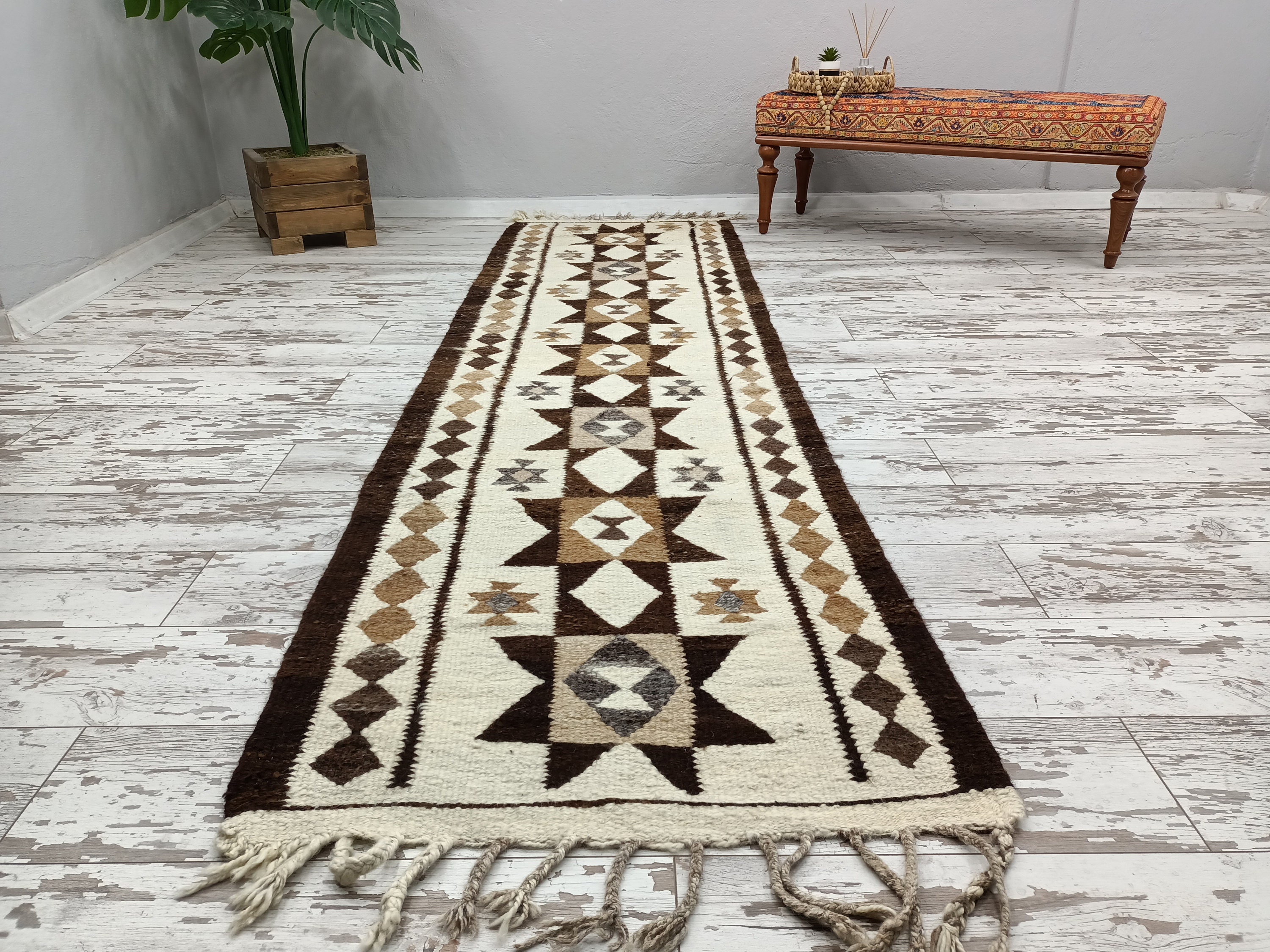 トルコ絨毯、ハンドメイド絨毯、エリア絨毯、ヴィンテージ絨毯、2.7 x