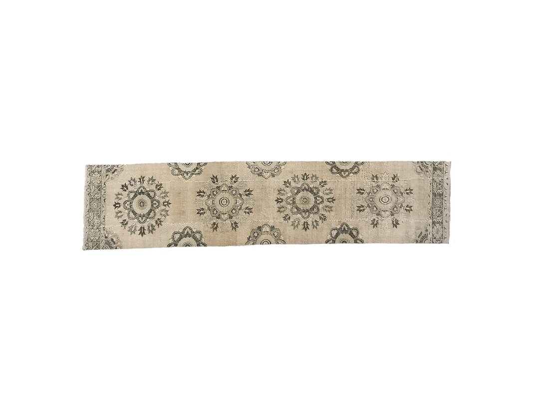 Pastel Vintage Rug, Aisle Runner Rug, Ornate Rug, Handmade Runner Rug ...