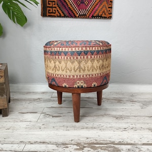 Bedroom Bench, Footstool Ottoman, Upholstered Bench, Make Up Bench, Coffee Table Bench, Handmade Furniture, Pouf Stool, Low Chair, FS 162
