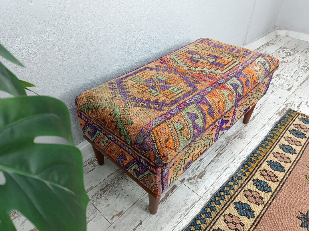 Hallway Bench Hippie Bench Storage Unit Storage Footstool Etsy