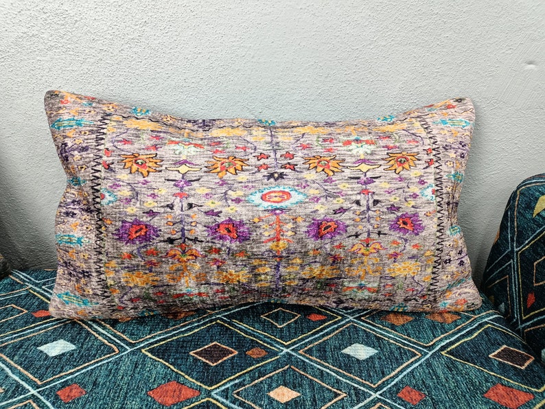 oriental pillow, euro sham cover, rug pillow cover, sofa pillow, lumbar pillow cover, boho pillow, decorative pillow, floor cushion, PT 1020 image 4