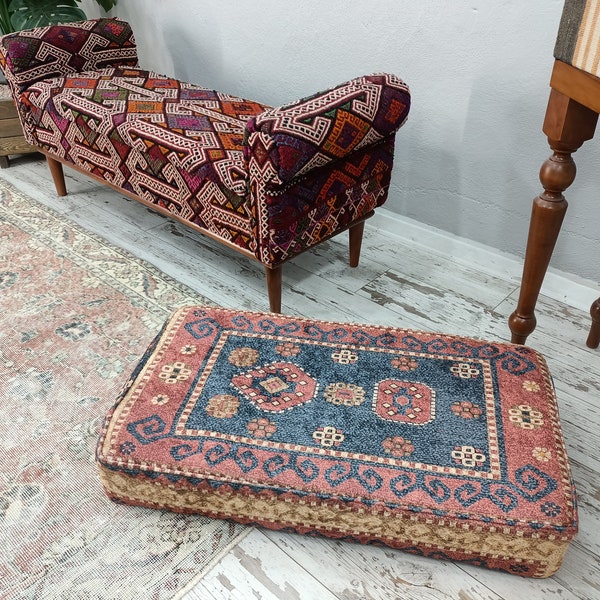 floor sofa seating, reading nook cushion, floor pouf ottoman, farmhouse cushion, floor pad cover, footrest cushion, cat bed cushion, PP 162