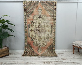 ファームハウスラグ、トルコヴィンテージラグ、ロビーラグ、伝統的な