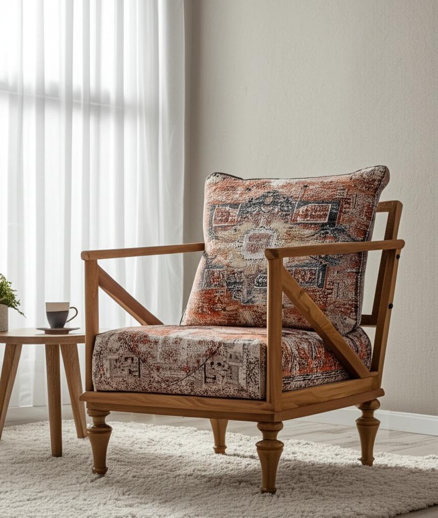 Bohemian chair, Pub chair, Office chair, Single armchair, Sofa couch, Country chair, Lounge chair, Handmade chair, SOFA 794 Natural
