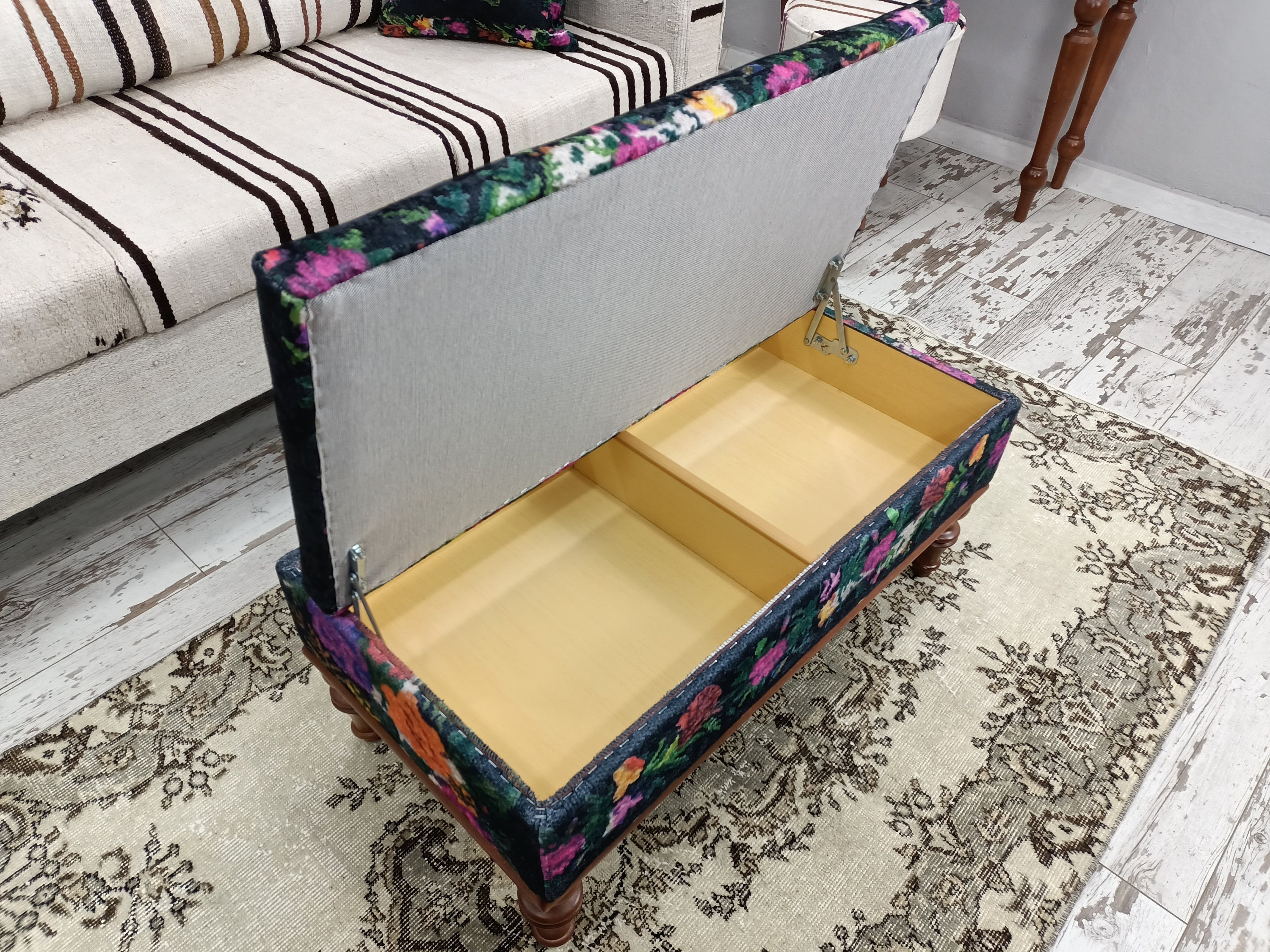 Bohemian ottoman with storage deals