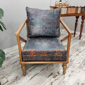 Desk chair, Retro armchair, Accent chair, Kitchen chair, Relaxing chair, Handmade armchair, Gray sofa, Farmhouse chair, SOFA 107 Natural
