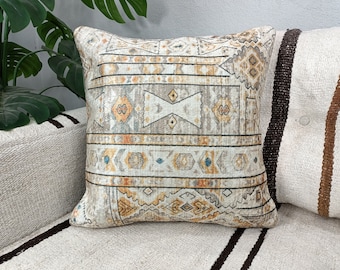 turkish rug pillow, boho kilim pillow, kilim design pillow, home bedding pillow, body cushion case, neck pillow, 18x18 pillow, PT 65