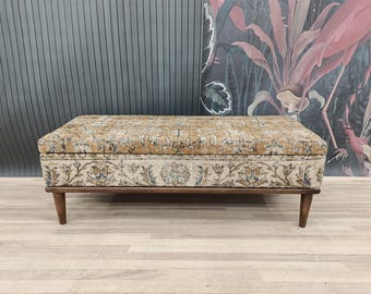 トランクオットマンベンチ、隠し収納スペース、玄関ベンチ