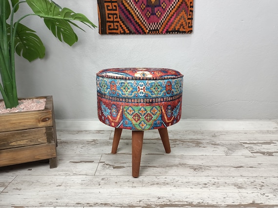 Vanity Chair Dorm Chair Handmade Furniture Ottoman Pouf Footstool Upholstered Bench Low Chair Coffee Stool Piano Bench FS 36 Etsy
