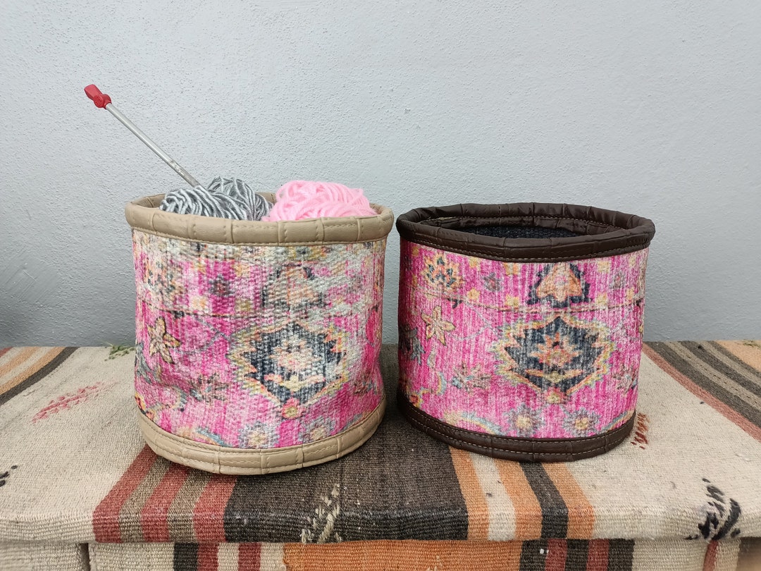 Basket for Shelves, Planter Basket, Pink Storage, Toy Basket, Plant