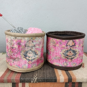 basket for shelves, planter basket, pink storage, toy basket, plant holder, plant pot cover, easter gift, plant basket, pink planter, PTB 66