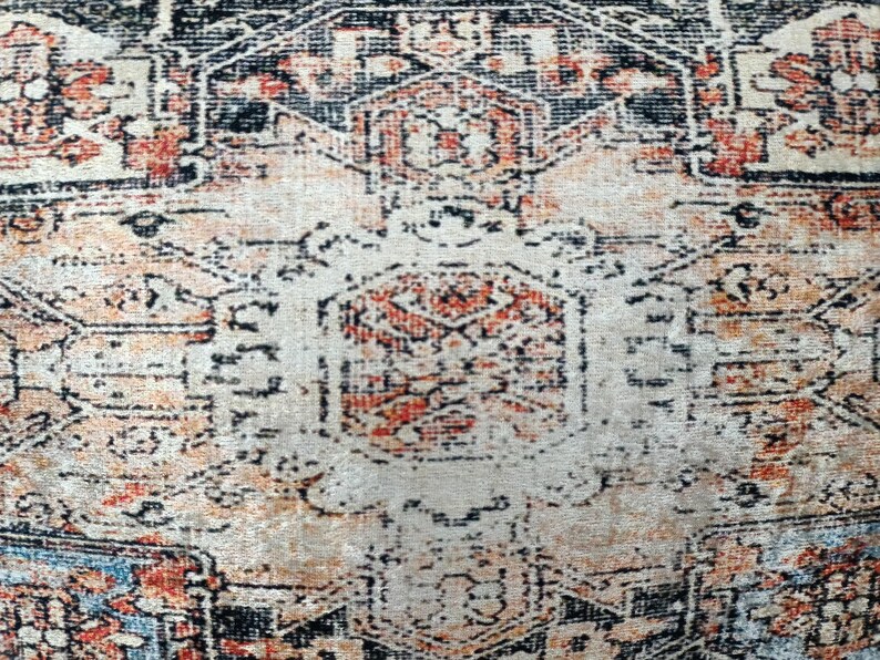 Lounge furniture, Orange sofa couch, Textile Art sofa, Rug upholstered sofa, Bench with arms, Sectional sofa, Storage seating, MTL 18x51 794 image 7