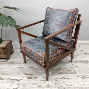 gray porch chair, relaxing chair, farmhouse chair, guest room sofa, day bed sofa, handmade armchair, accent chair, side chair, SOFA 107
