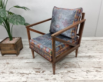 grijze veranda stoel, relaxstoel, boerderijstoel, logeerkamerbank, dagbedbank, handgemaakte fauteuil, accentstoel, bijzetstoel, SOFA 107