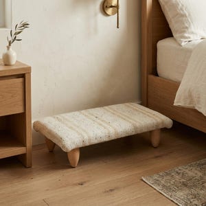 Home decor, Boho decor, Farmhouse step stool, Armchair stool, Kilim upholstered bench, Mid century bench, Wood table, Decor stool, BSV 199
