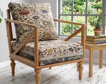 Retro chair, Handmade armchair, Accent chair, Cocktail chair, Relaxing chair, Lounge chair, Reading chair, Entry chair, SOFA 1015 Natural