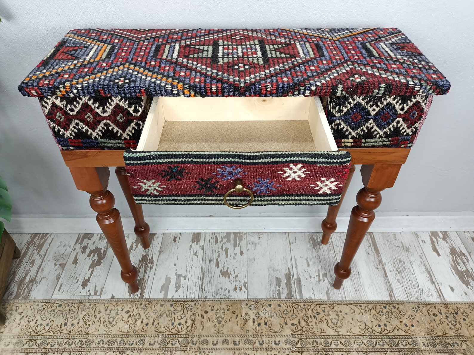 Console Table, Kilim Entry Table, Bohemian Dresser, Wooden Dresser ...