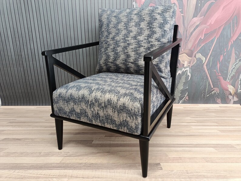 Chair with armrest, Handmade sofa couch, Wood sofa, Boho armchair, Porch furniture, Sectional Sofa, Bohemian couch, Saloon couch, SOFA KM-05