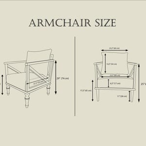 Desk chair, Retro armchair, Accent chair, Kitchen chair, Relaxing chair, Handmade armchair, Gray sofa, Farmhouse chair, SOFA 107 Natural