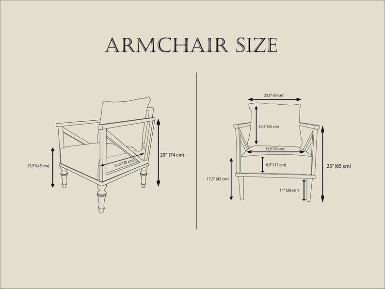 Desk chair, Retro armchair, Accent chair, Kitchen chair, Relaxing chair, Handmade armchair, Gray sofa, Farmhouse chair, SOFA 107 Natural