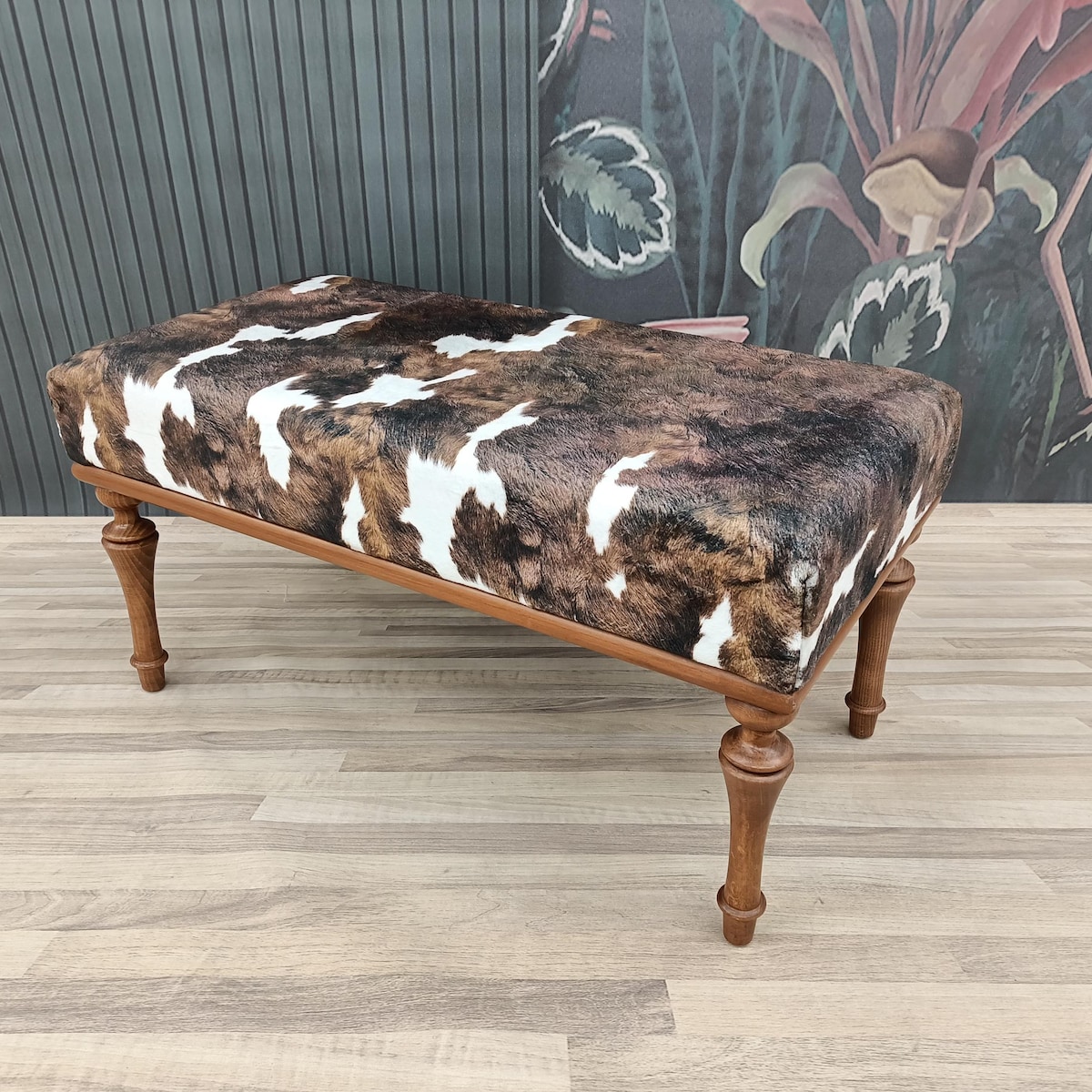 Cowhide Pattern Bench