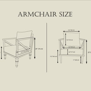 cocktail chair, bohemian armchair, accent chair, reading chair, lounging chair, handmade furniture, retro chair, rocking chair, SOFA 40 image 2