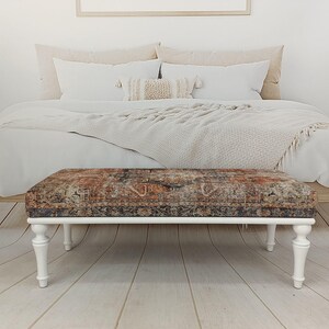 Upholstered Bedroom Bench, Turkish Rug Ottoman, Wooden Coffee Table, Kitchen Furnitures, Window Bench Seat, Padded Pouffe Ottoman, BENCH 794 image 15