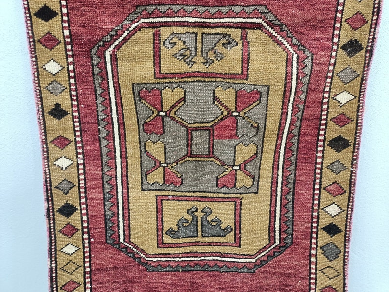 Vintage Rug, Traditional Rug, Low Pile Rug, Ethnic Rug, Turkish Oushak