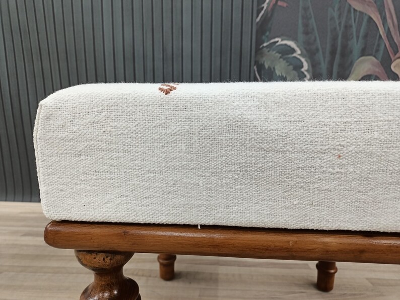 Handmade Furniture, Dressing Table Bench, Footstool Bench, Coffee Stool, Porch Chair, Kilim Rug Bench, Floor Chair, Boho Bench, VT 994 18x18