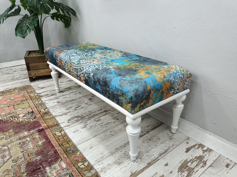 Upholstered Bench Dining Bench Entryway Bench End Table Etsy