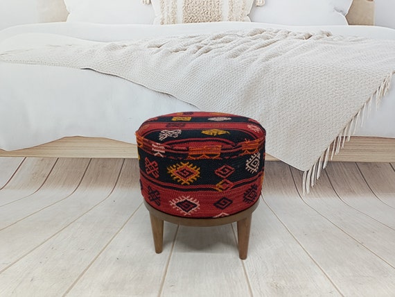 Foot Stool, Footrest Small Ottoman Stool, Elevated with Rolling