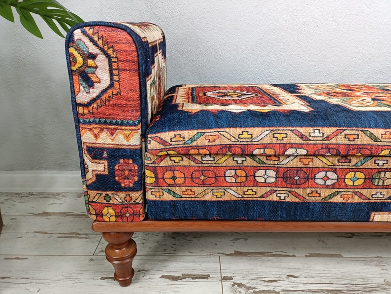 Bench with Arms, Bedroom Bench, Ottoman Storage, Saloon Bench, Storage Piano Bench, Storage Chest, Cushioned Bench, Flip Top, ST 18x51 261