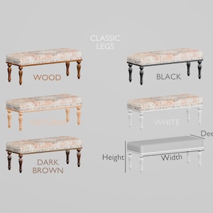 Upholstered Bedroom Bench, Turkish Rug Ottoman, Wooden Coffee Table, Kitchen Furnitures, Window Bench Seat, Padded Pouffe Ottoman, BENCH 794