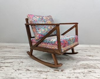 Rocking chair, Wood work chair, Sitting chair, Living room chair, Nursery rocking, Reading corner, Patio furniture, Outdoor chair, RC 40