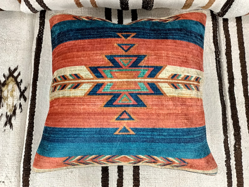 oreiller de décoration intérieure, taie d'oreiller tribal, coussin de banc, oreiller contemporain, oreiller aztèque, oreiller de corps, respectueux de l'environnement, oreillers d'intérieur, PT 58 image 4