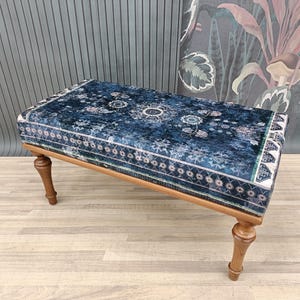 piano bench, long seat bench, ottoman bench, upholstered bench, boho style bench, sitting bench, wood work bench, vanity chair, BENCH 868