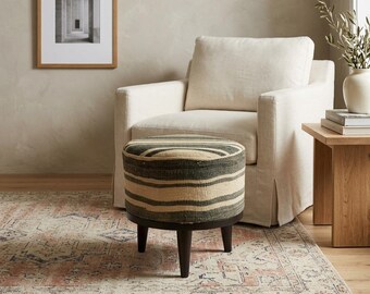 Ottoman for bedroom, Bean bag bench, Footstool bench, Pouf bench, Turkish rug bench, Pub stool, Dressing table stool, Shoe stool, FS 1283