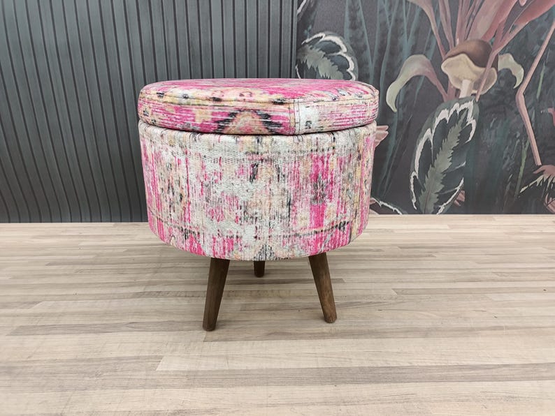 Storage space, Dressing table stool, Piano bench, Storage pouf, Ottoman bench, Sitting bench, Vanity stool, Make up stool, Footstool, FS66-2
