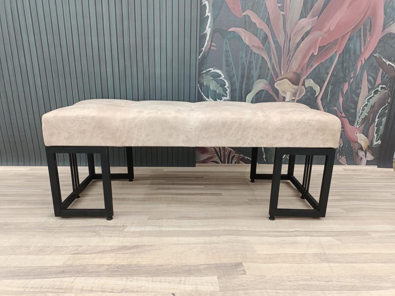 Button tufted bench, End of bed bench, Ottoman bench, Chesterfield bench, Coffee table bench, Piano bench, Purse bench, KM-2 Chester