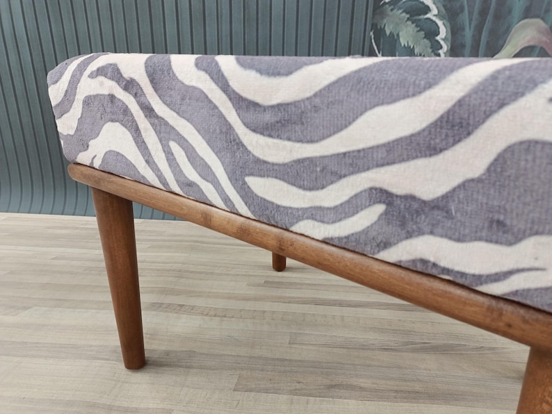 Hallway shoe bench, Zebra ottoman bench, Wood work bench, Cool saloon seat, Artistic furniture, Make up chair, Unique piano stool, BENCH ZEO