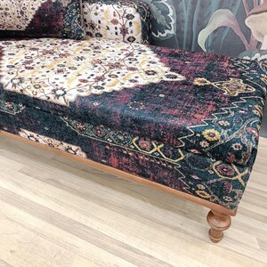 Chaise lounge sofa, Sleeper sofa, Upholstered sofa couch, Handmade furniture, Relaxing chair, Cat couch, Saloon sofa, Boho sofa, SOFA 870
