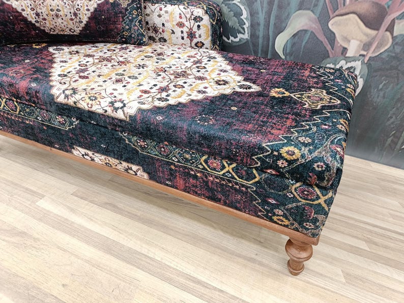 Chaise lounge sofa, Sleeper sofa, Upholstered sofa couch, Handmade furniture, Relaxing chair, Cat couch, Saloon sofa, Boho sofa, SOFA 870