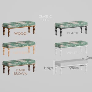 Floral Rug Bench, Upholstered Bench, Boho Piano Bench, Dressing Table Seat, Dining Chair, Kitchen Furniture, Wooden Shoe Bench, BENCH 885