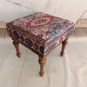 Poltrona otomana, Móvel versátil, Puff, Banco para apoio dos pés, Banco estofado, Banco para quarto, Poltrona para hall de entrada, Banco tipo banqueta, VT1021 18x18