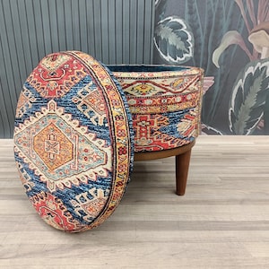 Dressing table stool, Hidden storage, Pouf stool, Ottoman chair, Footstool bench, Bean bag, Sitting bench, Piano bench, Footrest, FS 63-2