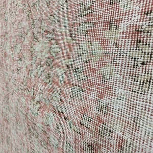 Muted Pink Rug, Faded Rug, Antique Rug, Turkish Rug, Distressed Rug ...